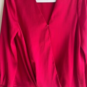Vince Camuto Fuchsia Wrap Blouse